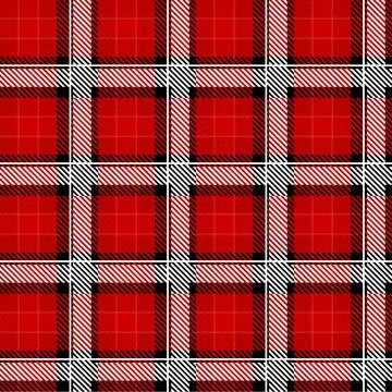 Vector Red Plaid Check Seamless Pattern in Geometric Abstract Style Can be used Stock Illustration
