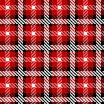 Vector Red Plaid Check Seamless Pattern in Geometric Abstract Style Can be used Stock Illustration