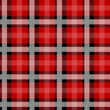 Vector Red Plaid Check Seamless Pattern in Geometric Abstract Style Can be used 스톡 일러스트