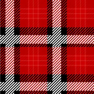 Vector Red Plaid Check Seamless Pattern in Geometric Abstract Style Can be used Stockillustratie