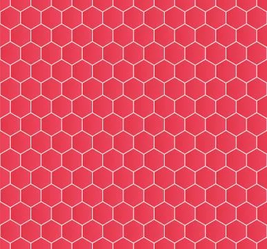 Vector red polygonal beehive texture Illustration