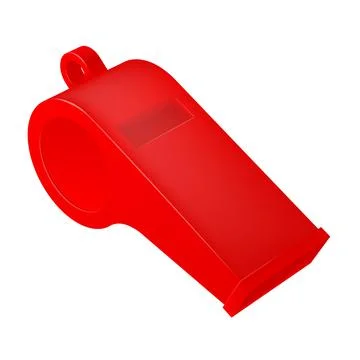 Vector red referee whistle 스톡 일러스트