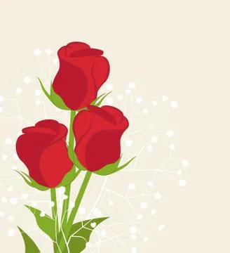 Vector red roses Stock Illustration
