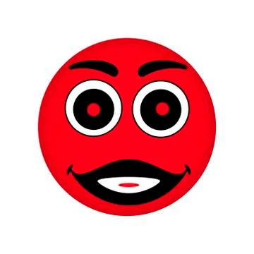 Vector red smiley Illustrazione stock