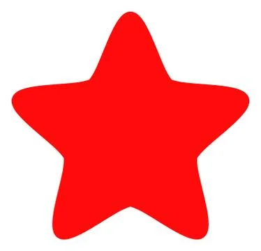 Vector Red Star Flat Icon Symbol Stock-Illustration