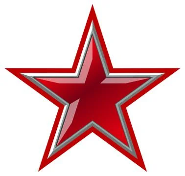 Vector Red Star Illustrazione stock