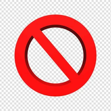 Vector red stop sign. Vector illustration. Denied, icon, restriction, safety. Stock Illustration