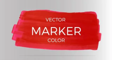 Vector red stripes drawn with markers. Elements for design and background Illustrazione stock