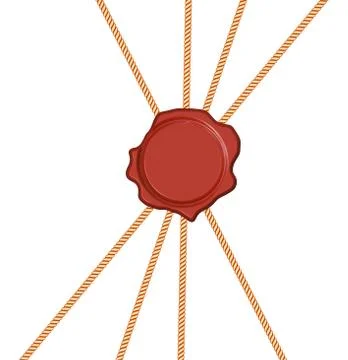 Vector red wafer or wax seal Illustrazione stock