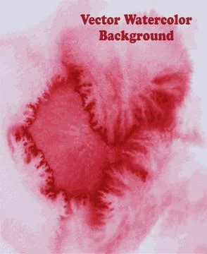 Vector red watercolor floating spot Stock Illustration