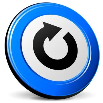 Vector refresh 3d icon Illustrazione stock