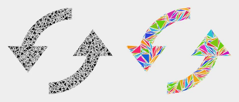 Vector Refresh Arrows Mosaic Icon of Triangles イラスト素材