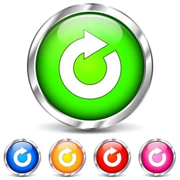Vector refresh chrome icons Stock Illustration