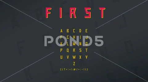 Vector, regular font type. Stylish typeface design. Modern typesetting ...