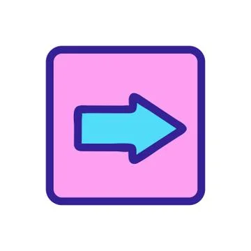 The vector release pointer. Isolated contour symbol illustration Stock Illustration