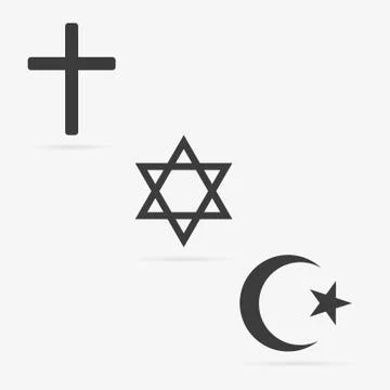 Vector religion icons Stock Illustration