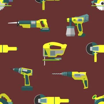Vector remodel tools seamless pattern. Illustrazione stock