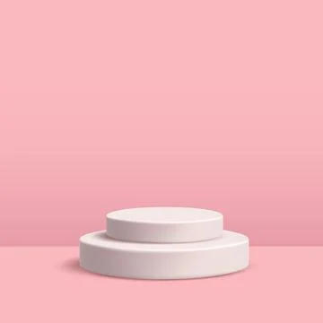 Vector rendering 3d shape, product display presentation. Stock Illustration