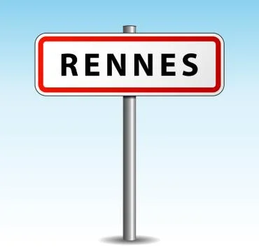Vector rennes signpost Stock Illustration