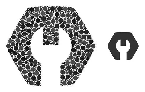 Vector Repair Collage of Dots Illustration