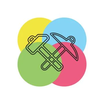 Vector repair tool symbol carpentry work equipment Stock Illustration