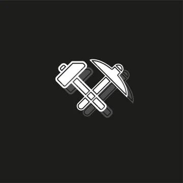 Vector repair tool symbol - carpentry work equipment - industrial tool Stock Illustration