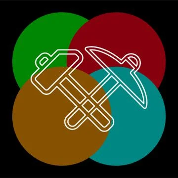 Vector repair tool symbol carpentry work equipment Stock Illustration