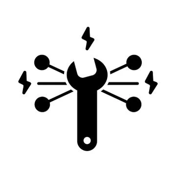 Vector Repair vector Icon. Wrench symbol. Flat solid icon isolated on white. Eps 스톡 일러스트