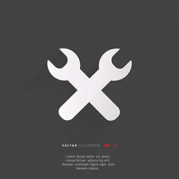 Vector repair web icon,flat design Illustrazione stock