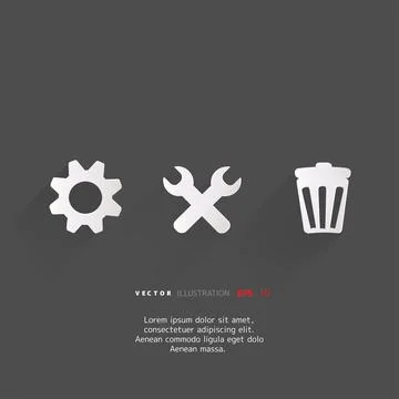 Vector repair web icon,flat design Stock Illustration