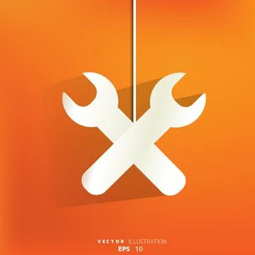 Vector repair web icon,flat design Illustrazione stock