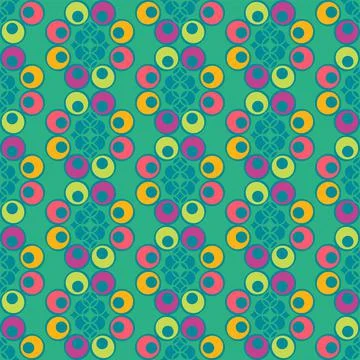 Vector Repeat Pattern With Geometric Shapes In Multicolor Illustrazione stock