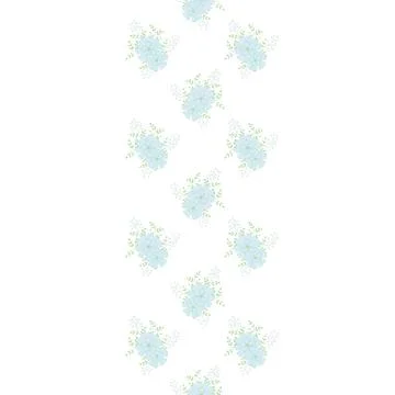 Vector repeat seamless border with carnations. Stock Illustration