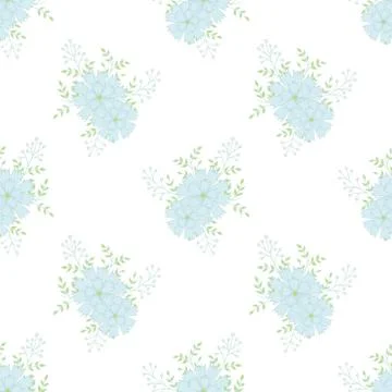 Vector repeat seamless pattern with carnations. Stock Illustration