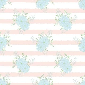 Vector repeat seamless pattern with carnations. Stock Illustration