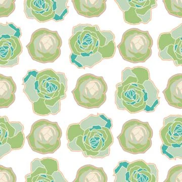Vector repeat seamless pattern with roses. Stock Illustration