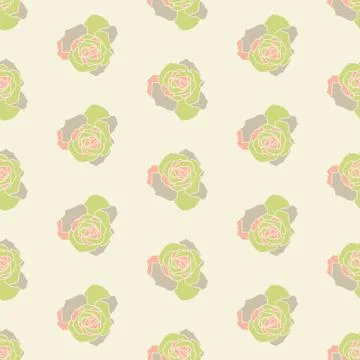 Vector repeat seamless pattern with roses. Stock Illustration