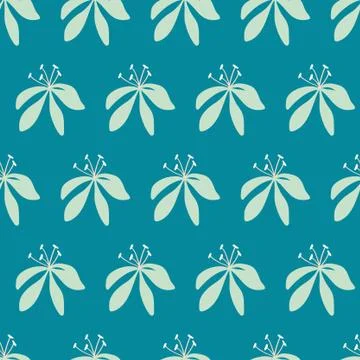 Vector repeat seamless pattern with small flowers . Stock Illustration