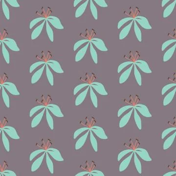 Vector repeat seamless pattern with small flowers . Stock Illustration