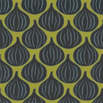 Vector repeat seamless pattern with sweet figs. Stock Illustration