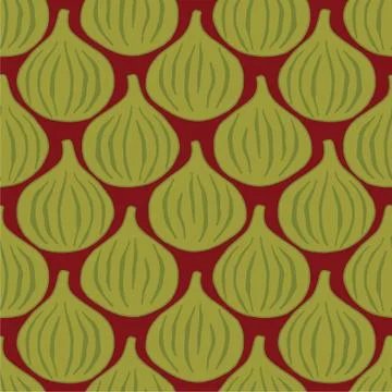 Vector repeat seamless pattern with sweet figs. Stock Illustration