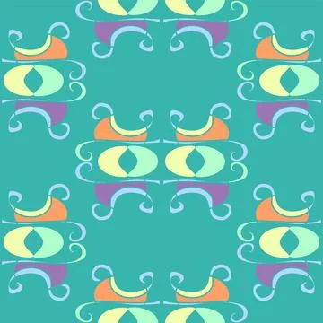 Vector Repeatable Abstract Geometric Shapes Pattern In Multicolor Stockillustratie