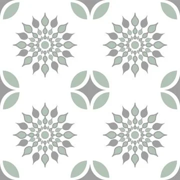 Vector Repeatable Muted Color Seamless Repeat Pattern On White With Geometric Stock Illustration