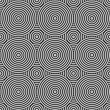 Vector repeating retro concentric black and white background Stock Illustration