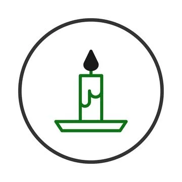 Vector representation of candle illumination reflecting serene ambiance evo.. Stock Illustration