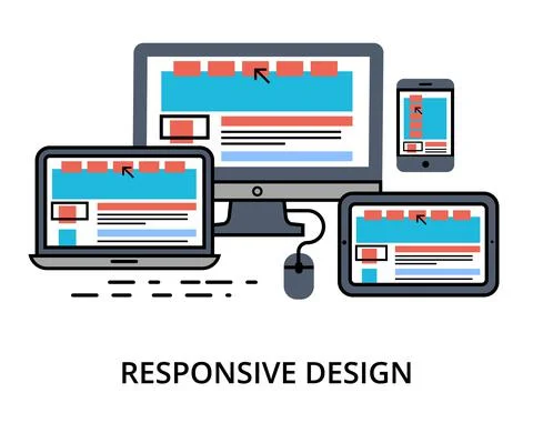 Vector of responsive design Stock Illustration