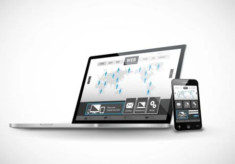 Vector responsive web design Stock Illustration