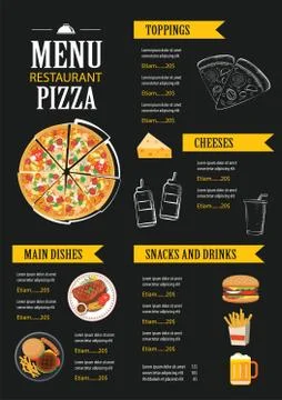 Vector restaurant cafe menu template flat design Stock Illustration