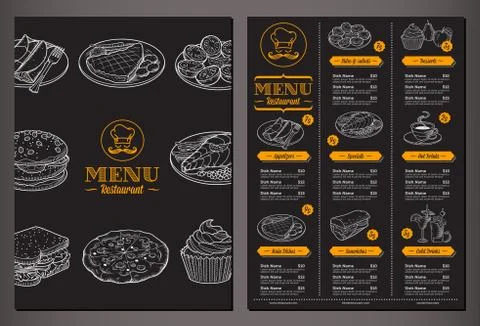 Vector Restaurant  Menu Stock Illustration