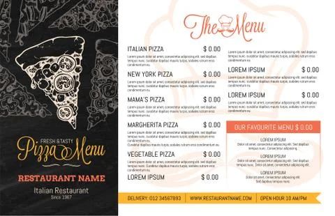 Vector Restaurant Menu Template Stock Illustration